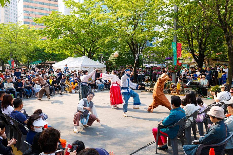 유성온천문화축제 온천설화 마당극 이미지