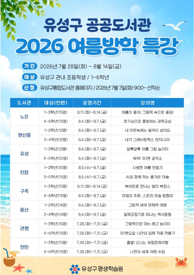 (7 6) 2 유성구 초등학생 대상 공공도서관 여름방학특강 운영 사진.jpg