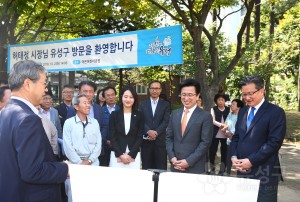 허태정 대전광역시장 유성구 방문(2018.10.2.)